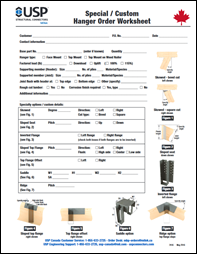 Custom Hanger Order Worksheet